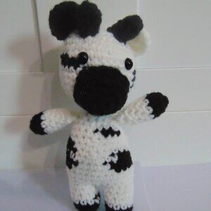 Crochet Black and White cow